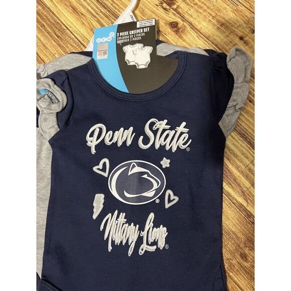 NWT Gen 2 Penn State Nittany Lions 2pc Creeper Set 3-6m Girls - Picture 2 of 7